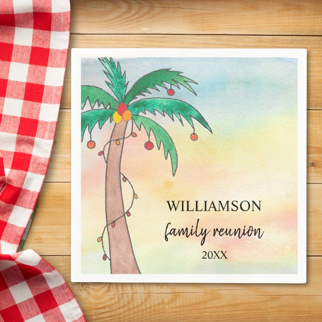 Palm Tree Family Reunion Napkin (Creator Uploaded)