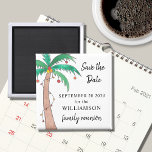 Palm Tree Family Reunion Save the Date  Magnet<br><div class="desc">This Family Reunion Save the Date Magnet features a hand-painted decorated palm tree.
Easily customizable.
To edit further use the Design Tool to change the font,  font size,  or colour.
Because we create our artwork you won't find this exact image from other designers.
Original Watercolor © Michele Davies.</div>