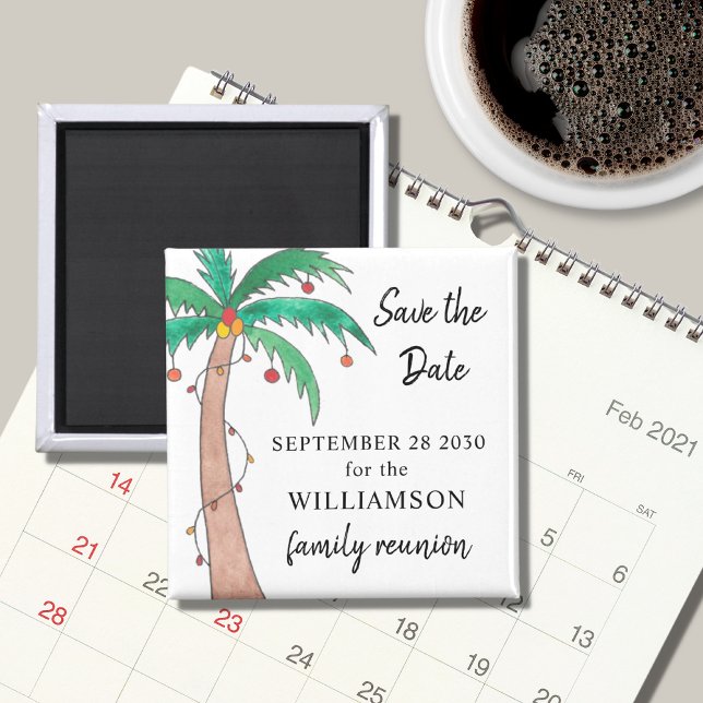  Palm Tree Family Reunion Save the Date  Magnet (Creator Uploaded)