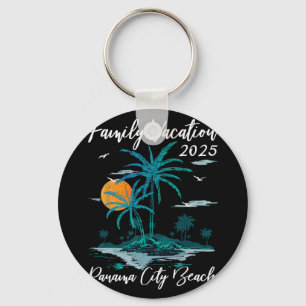 Palm Tree Family Vacation 2025 Florida Panama City Keychain