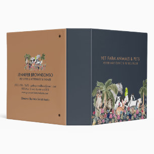Palm Tree Farm Animal Pet Binder