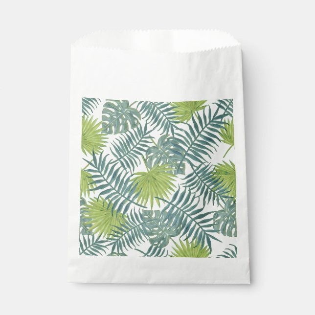 Palm Tree Fronds Painting Hawaiian Favour Bag (Front)