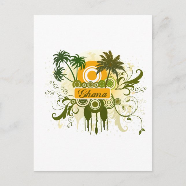 Palm Tree Ghana Postcard (Front)