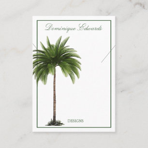 Palm Tree Green Necklace Display Business Card