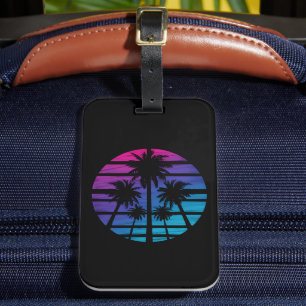 Palm Tree Hawaiian Beach Summer Vacation Luggage Tag