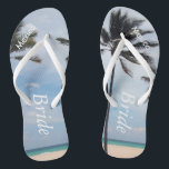 Palm Tree I Wedding Flip Flops Bride Beach Sandals<br><div class="desc">Palm Tree I Wedding Flip Flops Bride Beach Sandals with Personalized Destination</div>