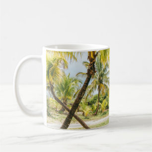 Palm tree in the morning coffee mug