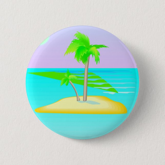 Palm Tree Island Button (Front)