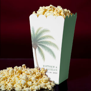 Palm Tree Island Destination Green Wedding Favor Box