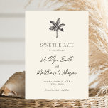 Palm Tree Ivory Minimalist Destination Wedding Save The Date<br><div class="desc">Palm Tree Ivory Minimalist Destination Wedding Save the Date Card. Celebrate your special day with this elegant and beautiful wedding invitation design to beautify your special occasion. All the texts are pre-arranged for you to personalize easily and quickly with your own details.</div>