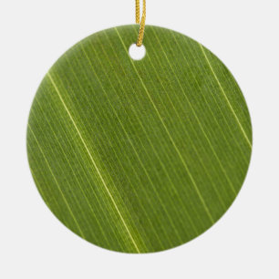 Palm Tree Leaf Ceramic Ornament