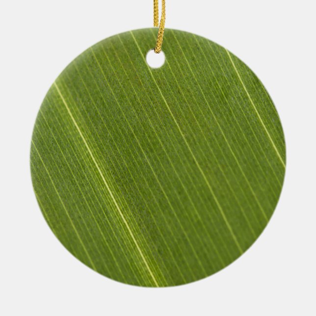 Palm Tree Leaf Ceramic Ornament (Front)