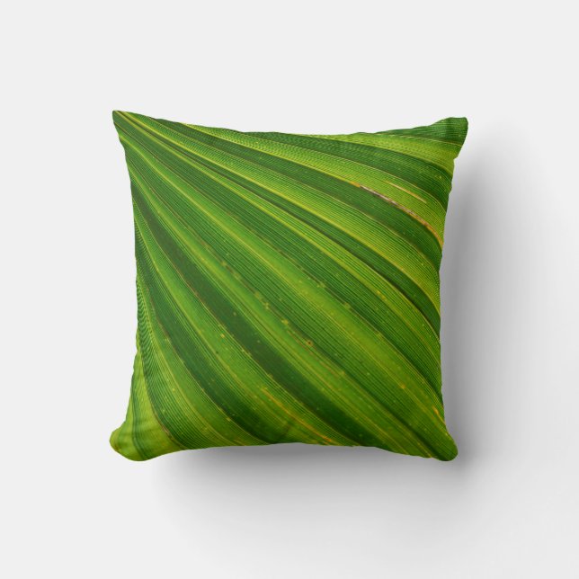 Palm tree leaf james palm trees throw pillow (Front)