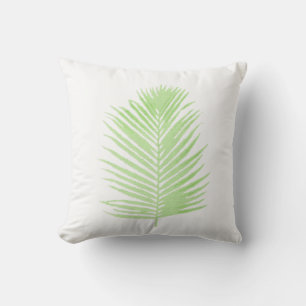 Palm tree leaf outdoor pillow