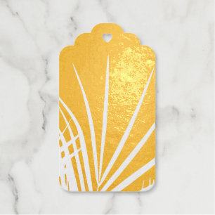 Palm Tree Leaves Minimalism Sketch Gift Tags