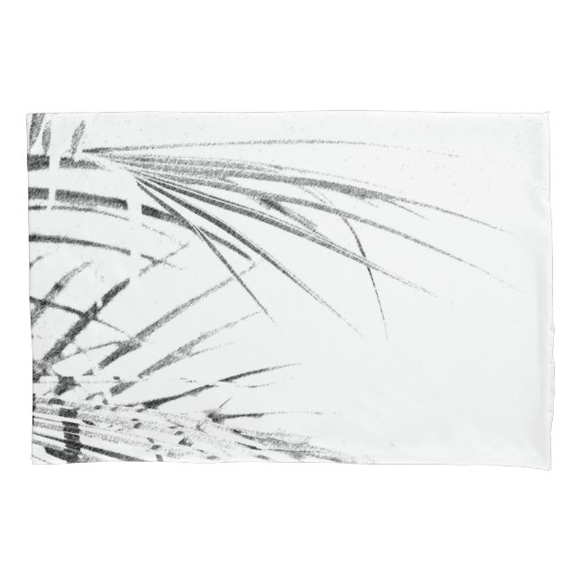 Palm Tree Leaves Minimalism Sketch Pillowcase (Front)