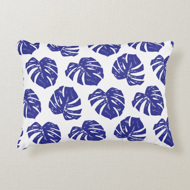 Palm Tree Leaves: Natural Pattern Accent Pillow (Front)