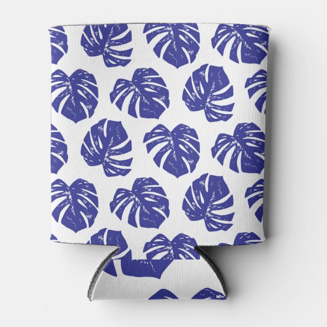 Palm Tree Leaves: Natural Pattern Can Cooler (Front)