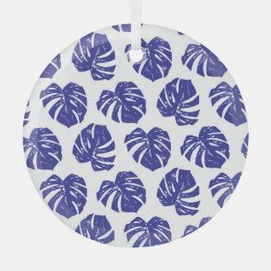Palm Tree Leaves: Natural Pattern Glass Ornament
