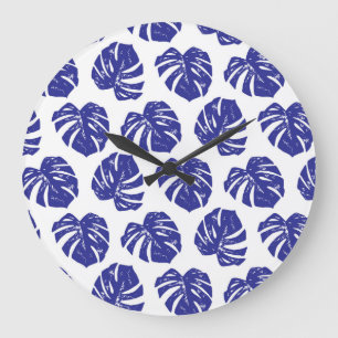 Palm Tree Leaves: Natural Pattern Large Clock