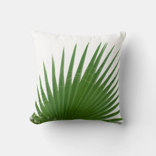 Palm tree leaves throw pillow