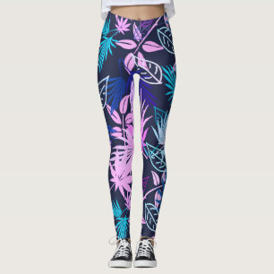 Palm Tree Leaves Tropical Pattern Leggings
