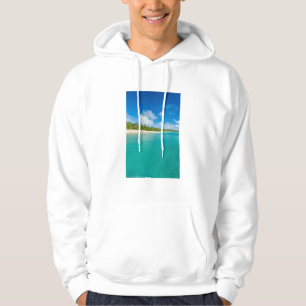 Palm tree lined beach, Tonga Hoodie