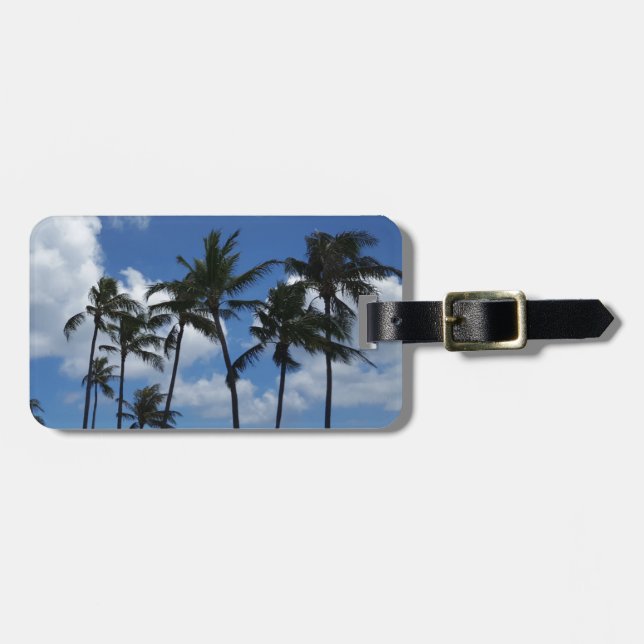 Palm Tree Luggage Tag (Front Horizontal)