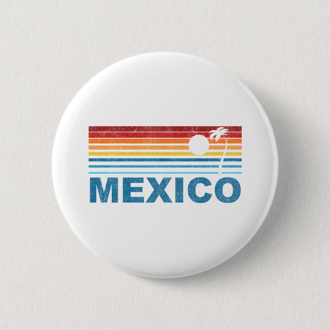 Palm Tree Mexico 2 Inch Round Button (Front)