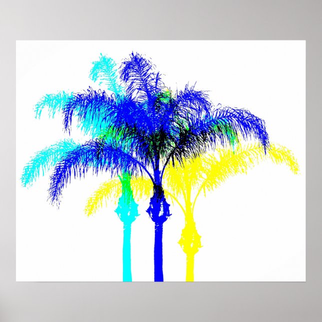 Palm Tree Miami Style Art Poster (Front)