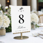 Palm Tree Monogram Elegant Beach Wedding Table Number<br><div class="desc">This Palm Tree Monogram Elegant Beach Wedding Table Number features refined hand drawn palm trees and a timeless monogram detail, perfect for a stylish destination wedding, engagement party, or beach celebration. Designed with a clean tropical aesthetic, it adds a cohesive and elevated touch to your reception tables. Ideal for creating...</div>