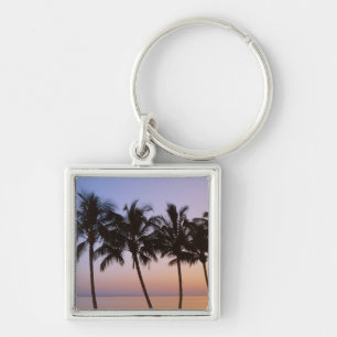 Palm tree, morning keychain