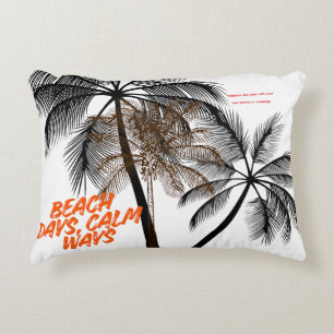 Palm Tree Motivation Art – Fully Customizable Accent Pillow
