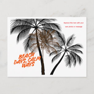 Palm Tree Motivation Art – Fully Customizable Holiday Postcard