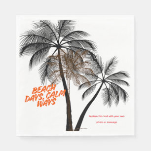 Palm Tree Motivation Art – Fully Customizable Napkin