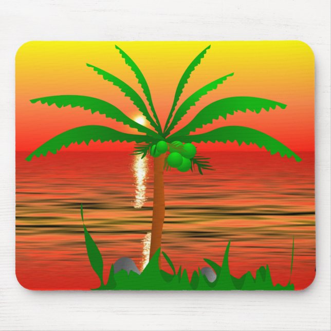 Palm Tree Mouse Pad (Front)