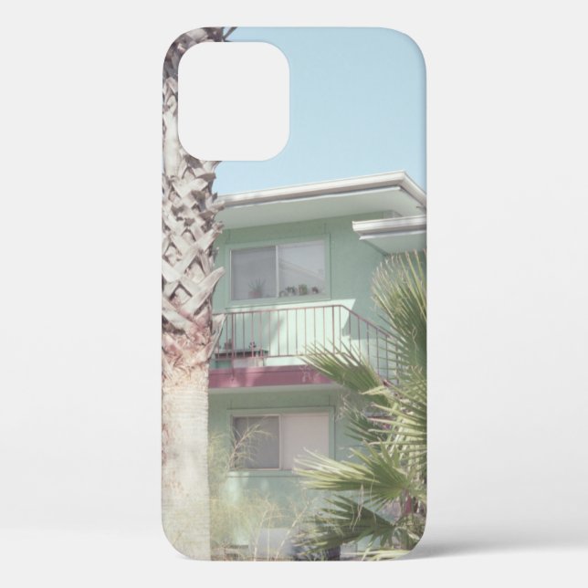 PALM TREE NEAR WHITE CONCRETE HOUSE Case-Mate iPhone CASE (Back)
