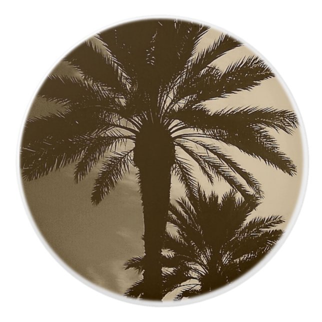 PALM TREE NEUTRAL CABINET KNOB (Front)