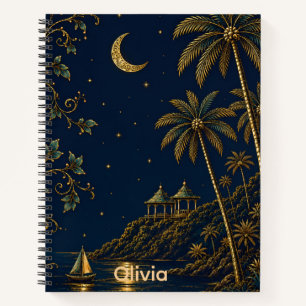 palm tree notebook