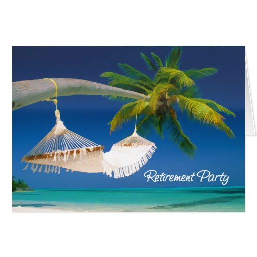 Palm Tree, Ocean & Hammock Retirement Party | Zazzle