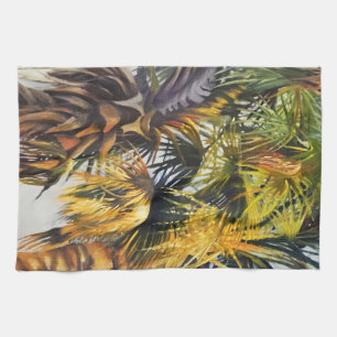 Palm Tree Painting Colourful and Contemporary Kitchen Towel