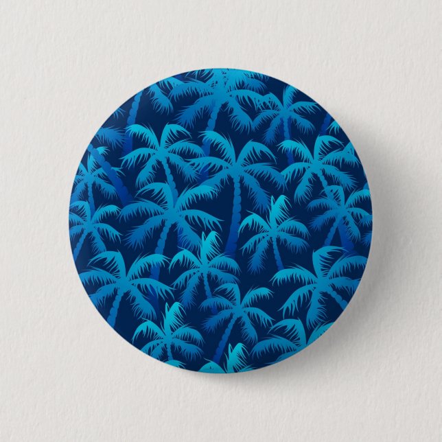 Palm tree pattern 2 inch round button (Front)