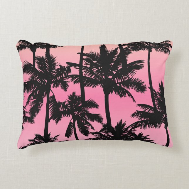 Palm Tree Pattern Accent Pillow (Front)