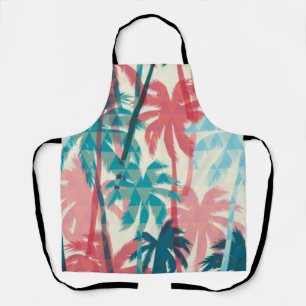 Palm tree pattern apron