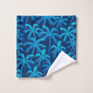 Palm tree pattern bath towel set