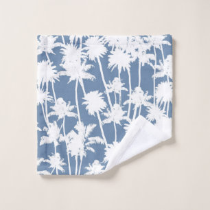Palm tree pattern bath towel set