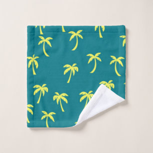 Palm tree pattern bath towel set