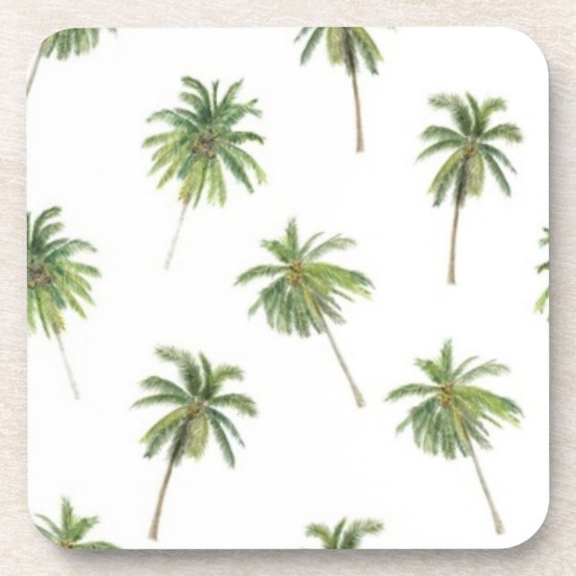 Palm tree pattern coaster (Front)