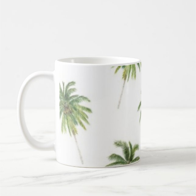 Palm tree pattern coffee mug (Left)