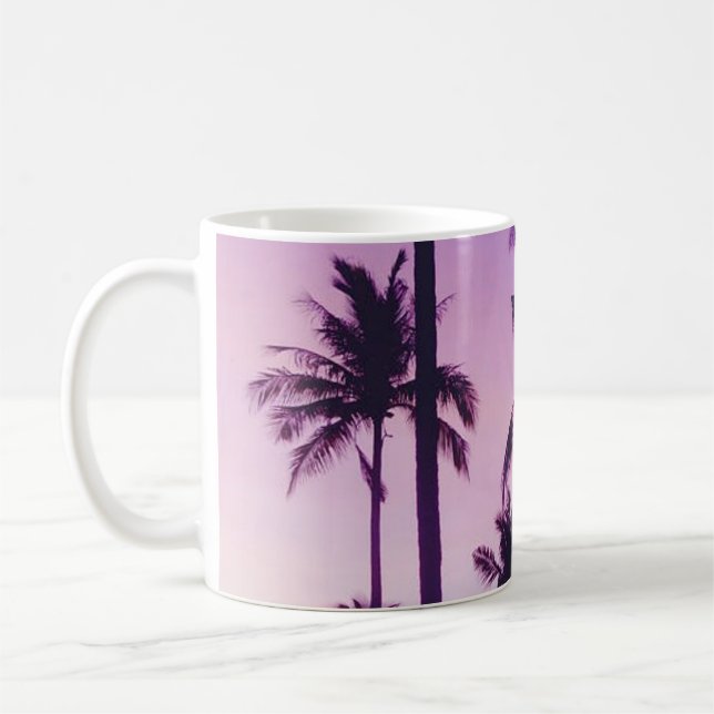 Palm tree pattern coffee mug (Left)